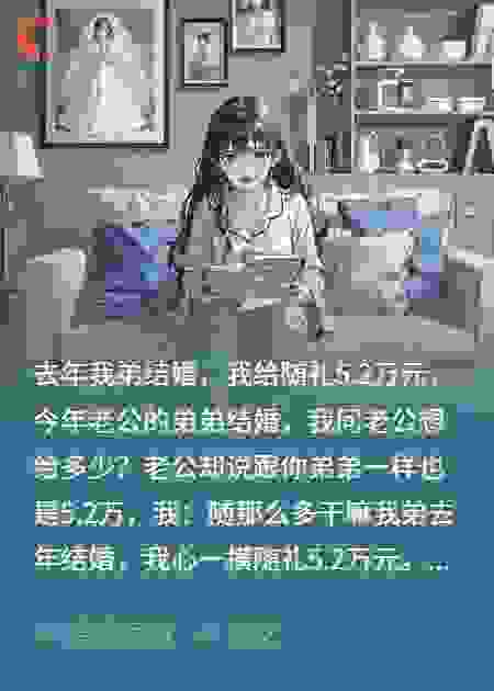 随礼5万2?好啊,你净身出户!