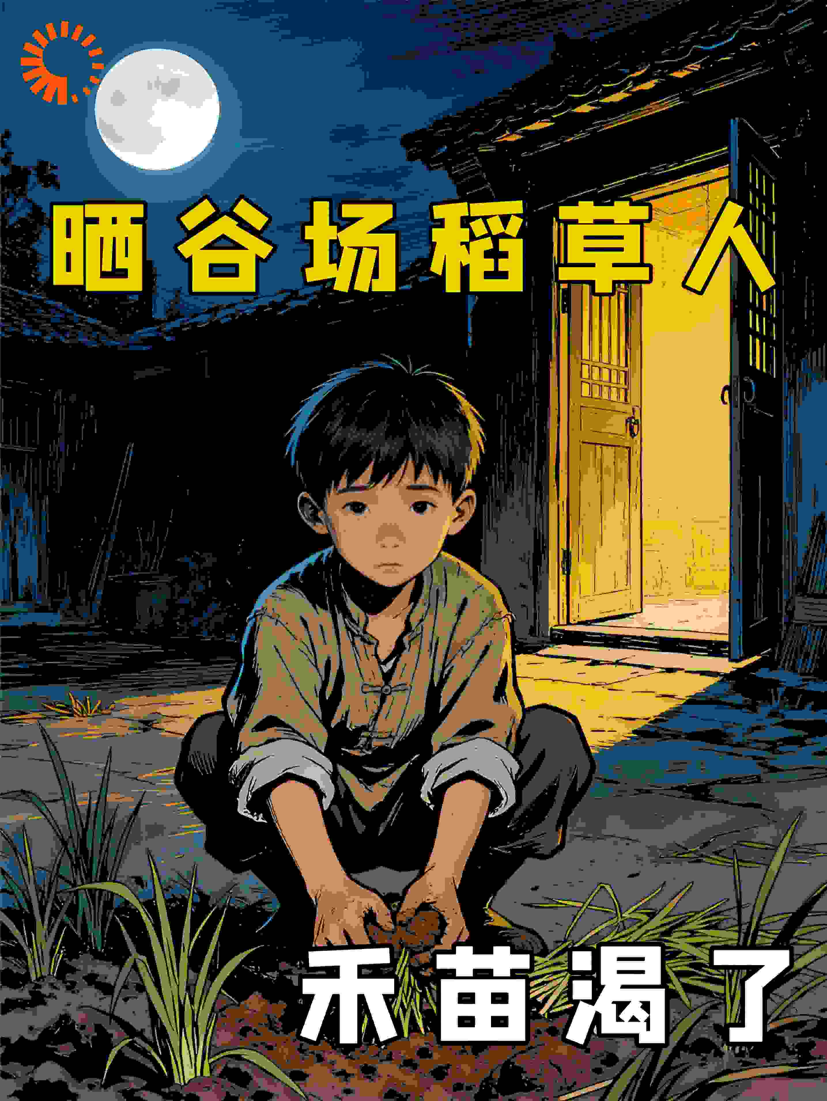 晒谷场稻草人：带它回家的孩子，都在说，禾苗渴了