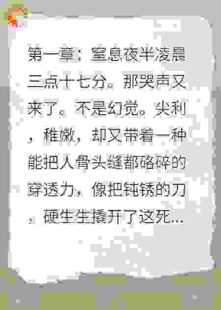 午夜出租屋：隔壁总有婴啼声…