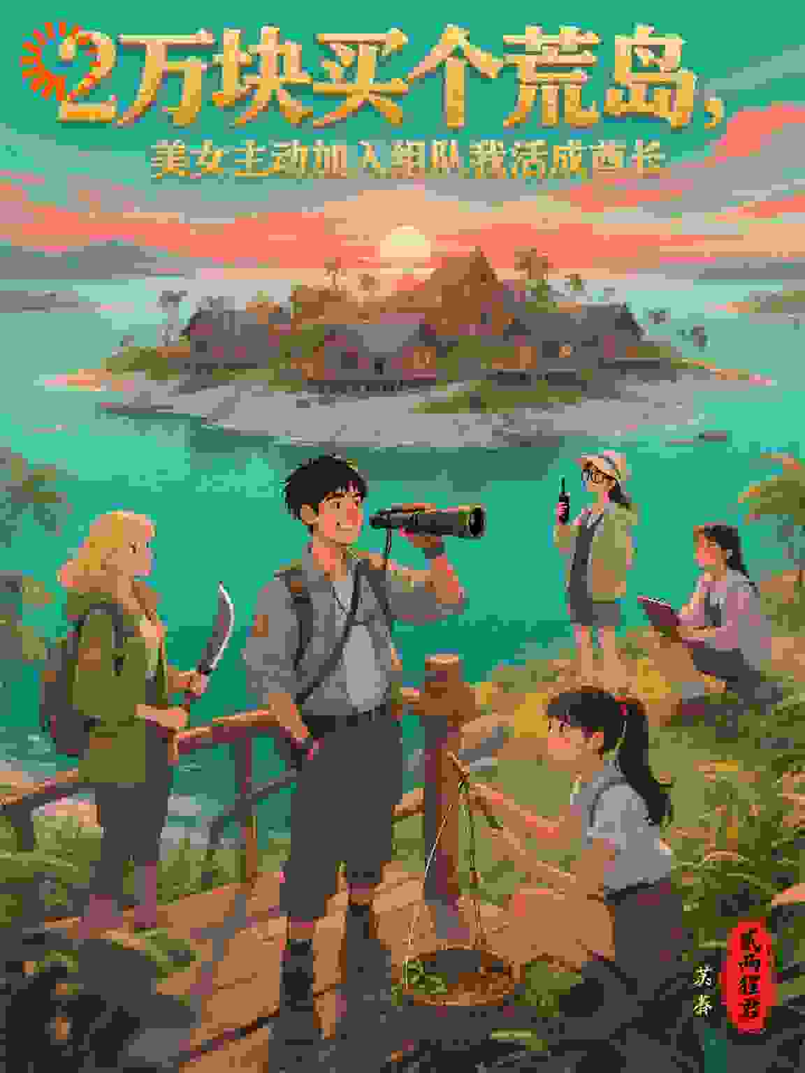 2万块买个荒岛，五大美女主动加入组队我活成酋长