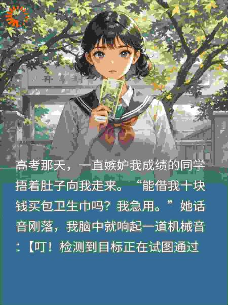 借卫生巾只是幌子，想用10块换我高考，我一句话他慌了