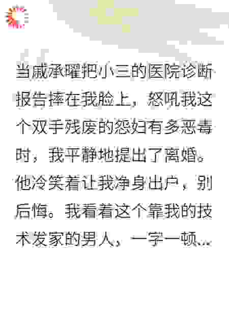 离婚吧！我只要你公司的核心专利！